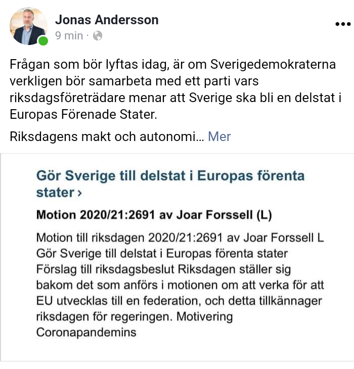 Sverigedemokraterna - Liberalerna - Sabuni - Jonas Andersson